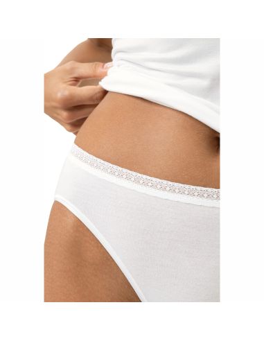 MEY Dames Slip Modal Lace Wit 1120114