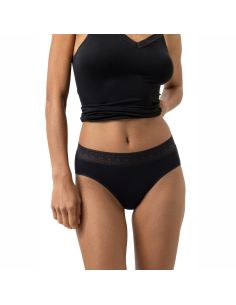 MEY Dames Taille Slip Modal Lace Zwart 1120113 2