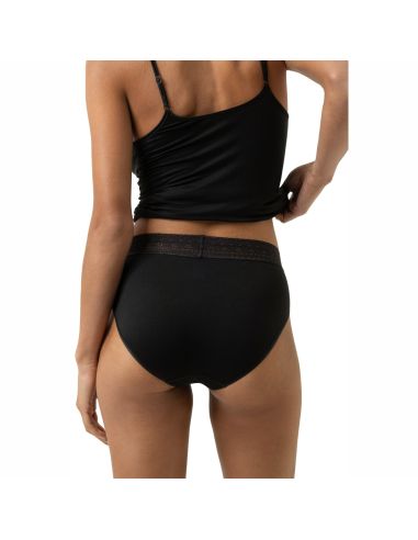 MEY Dames Taille Slip Modal Lace Zwart 1120113