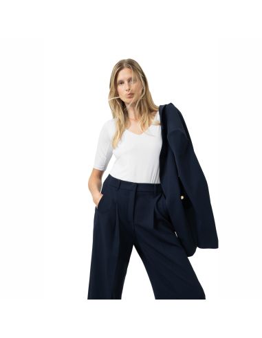 MEY Dames V-Shirt Blazershirt Wit 1110058