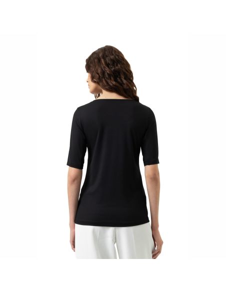 MEY Dames V-Shirt Blazershirt Zwart 1110058