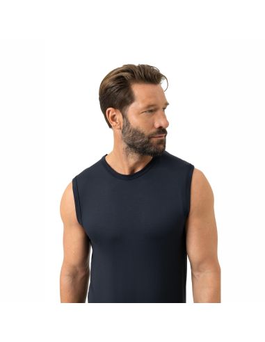 MEY Heren Hemd Muskelshirt Iconic Modal Marine 2110021