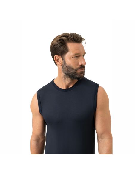 MEY Heren Hemd Muskelshirt Iconic Modal Marine 2110021