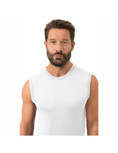 MEY Heren Hemd Muskelshirt Iconic Modal Wit 2110021