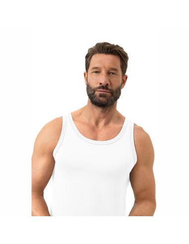 MEY Heren Athletic Shirt Iconic Modal Wit 2110020