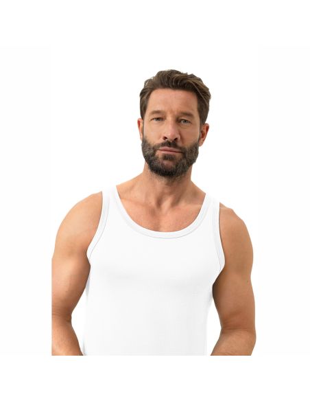 MEY Heren Athletic Shirt Iconic Modal Wit 2110020