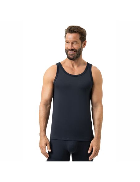 MEY Heren Athletic Shirt Iconic Modal Marine 2110020