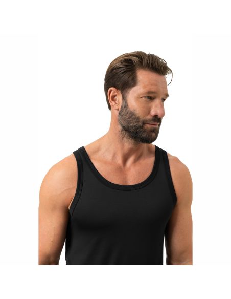 MEY Heren Athletic Shirt Iconic Modal Zwart 2110020