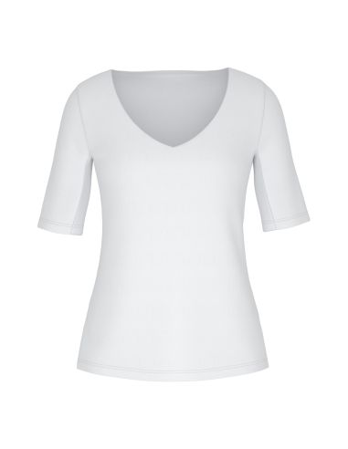 MEY Dames V-Shirt Blazershirt Wit 1110058