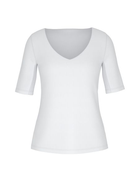 MEY Dames V-Shirt Blazershirt Wit 1110058
