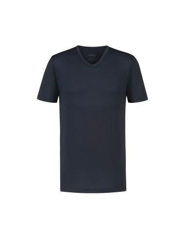 MEY Heren T-Shirt V-hals Iconic Modal Marine 2110028