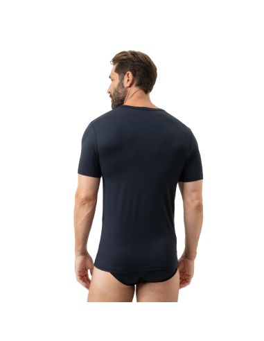 MEY Heren T-Shirt V-hals Iconic Modal Marine 2110028