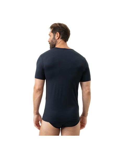 MEY Heren T-Shirt V-hals Iconic Modal Marine 2110028