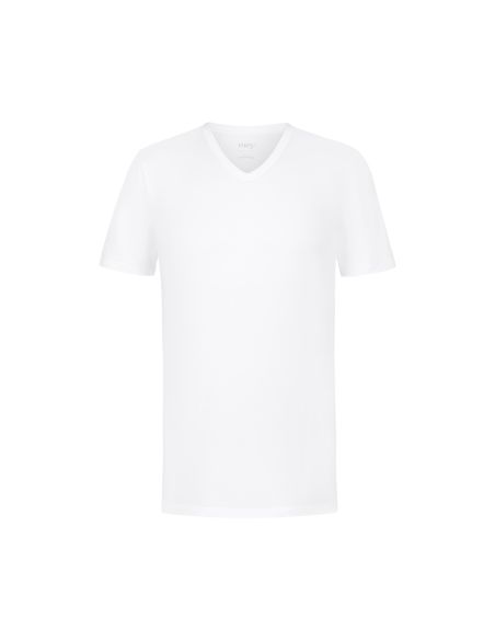 MEY Heren T-Shirt V-hals Iconic Modal Wit 2110028
