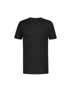 MEY Heren T-Shirt V-hals Iconic Modal Zwart 2110028