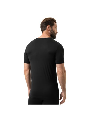 MEY Heren T-Shirt V-hals Iconic Modal Zwart 2110028