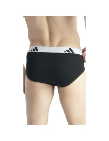 Adidas Heren Slip Active Flex Cotton 3pack Zwart Wit