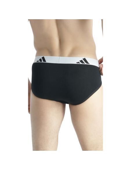 Adidas Heren Slip Active Flex Cotton 3pack Zwart Wit