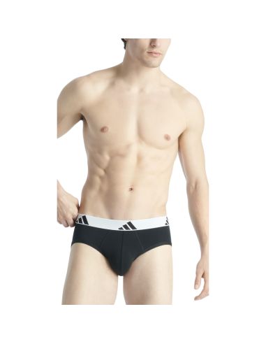 Adidas Heren Slip Active Flex Cotton 3pack Zwart Wit