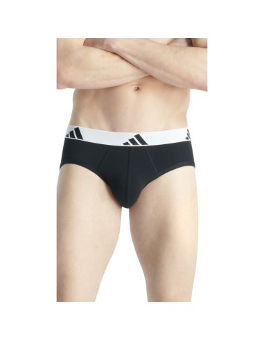 Adidas Heren Slip Active Flex Cotton 3pack Zwart Wit