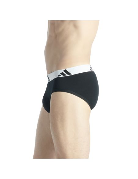 Adidas Heren Slip Active Flex Cotton 3pack Zwart Wit