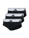 Adidas Heren Slip Active Flex Cotton 3pack Zwart Wit
