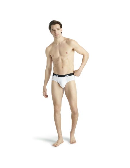 Adidas Heren Slip Active Flex Cotton 3pack Zwart Wit Grijs