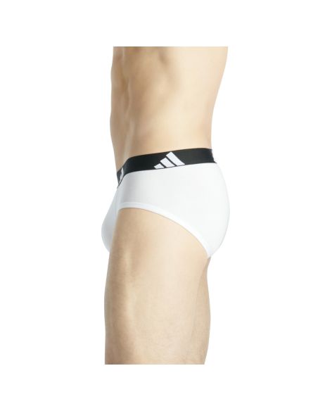 Adidas Heren Slip Active Flex Cotton 3pack Zwart Wit Grijs