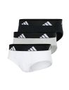 Adidas Heren Slip Active Flex Cotton 3pack Zwart Wit Grijs