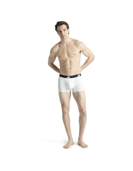 Adidas Heren Short Active Flex Cotton 3Pack Zwart Wit Grijs