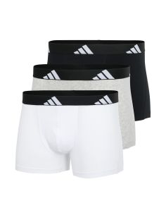 Adidas Heren Short Active Flex Cotton 3Pack Zwart Wit Grijs