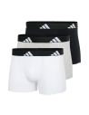 Adidas Heren Short Active Flex Cotton 3Pack Zwart Wit Grijs