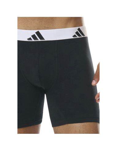 Adidas Heren Boxer brief Flex Cotton 3Pack Zwart Wit