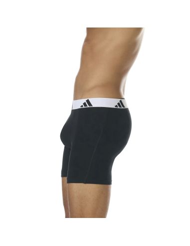 Adidas Heren Boxer brief Flex Cotton 3Pack Zwart Wit