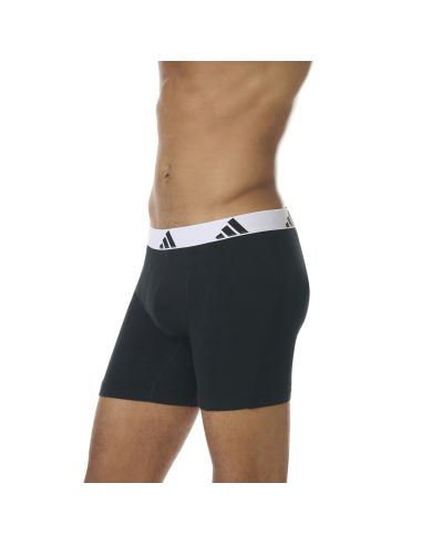Adidas Heren Boxer brief Flex Cotton 3Pack Zwart Wit