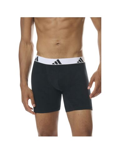 Adidas Heren Boxer brief Flex Cotton 3Pack Zwart Wit