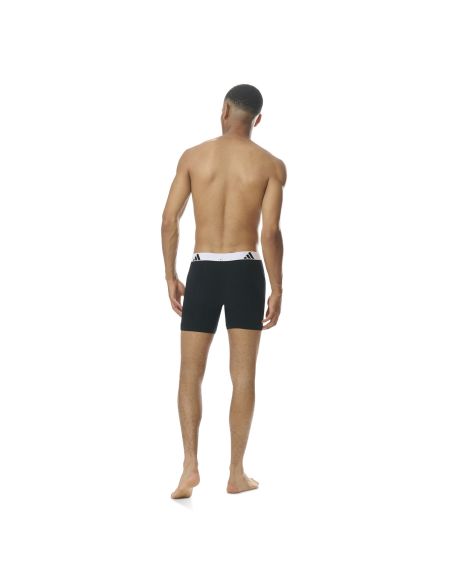 Adidas Heren Boxer brief Flex Cotton 3Pack Zwart Wit