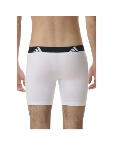 Adidas Heren Boxer brief Flex Cotton 3Pack Zwart Wit Grijs