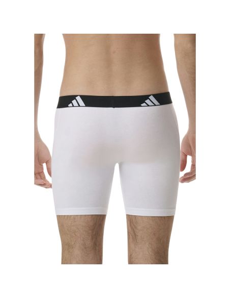 Adidas Heren Boxer brief Flex Cotton 3Pack Zwart Wit Grijs