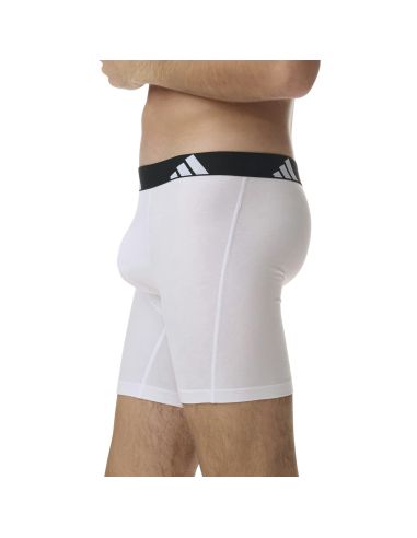 Adidas Heren Boxer brief Flex Cotton 3Pack Zwart Wit Grijs
