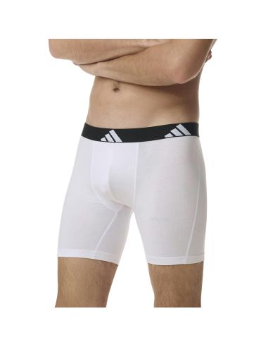 Adidas Heren Boxer brief Flex Cotton 3Pack Zwart Wit Grijs