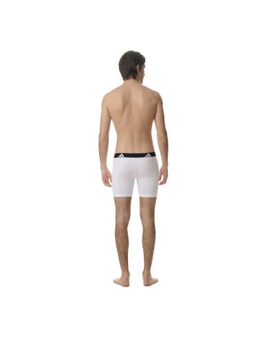 Adidas Heren Boxer brief Flex Cotton 3Pack Zwart Wit Grijs
