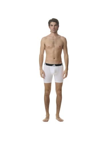 Adidas Heren Boxer brief Flex Cotton 3Pack Zwart Wit Grijs