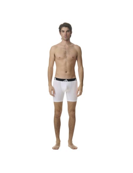Adidas Heren Boxer brief Flex Cotton 3Pack Zwart Wit Grijs