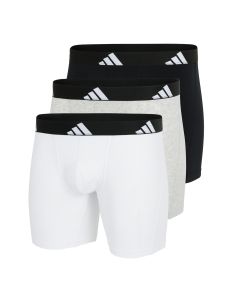 Adidas Heren Boxer brief Flex Cotton 3Pack Zwart Wit Grijs