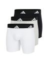 Adidas Heren Boxer brief Flex Cotton 3Pack Zwart Wit Grijs