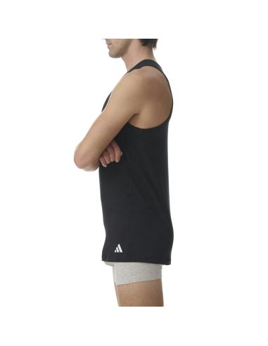 Adidas Heren Tank Top hemd Active Flex Cotton Ergonomic 2pack Zwart