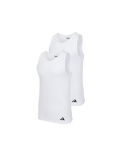 Adidas Heren Tank Top hemd Active Flex Cotton Ergonomic 2pack Wit