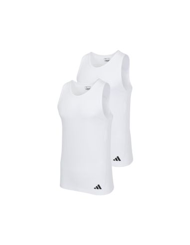 Adidas Heren Tank Top hemd Active Flex Cotton Ergonomic 2pack Wit