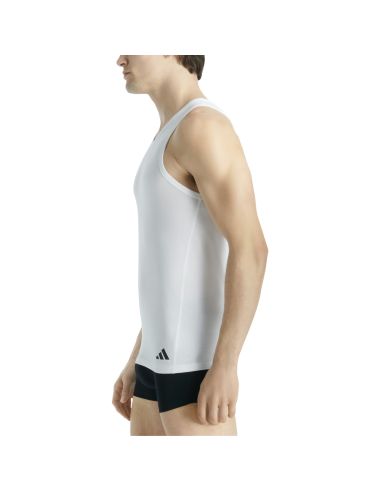 Adidas Heren Tank Top hemd Active Flex Cotton Ergonomic 2pack Wit